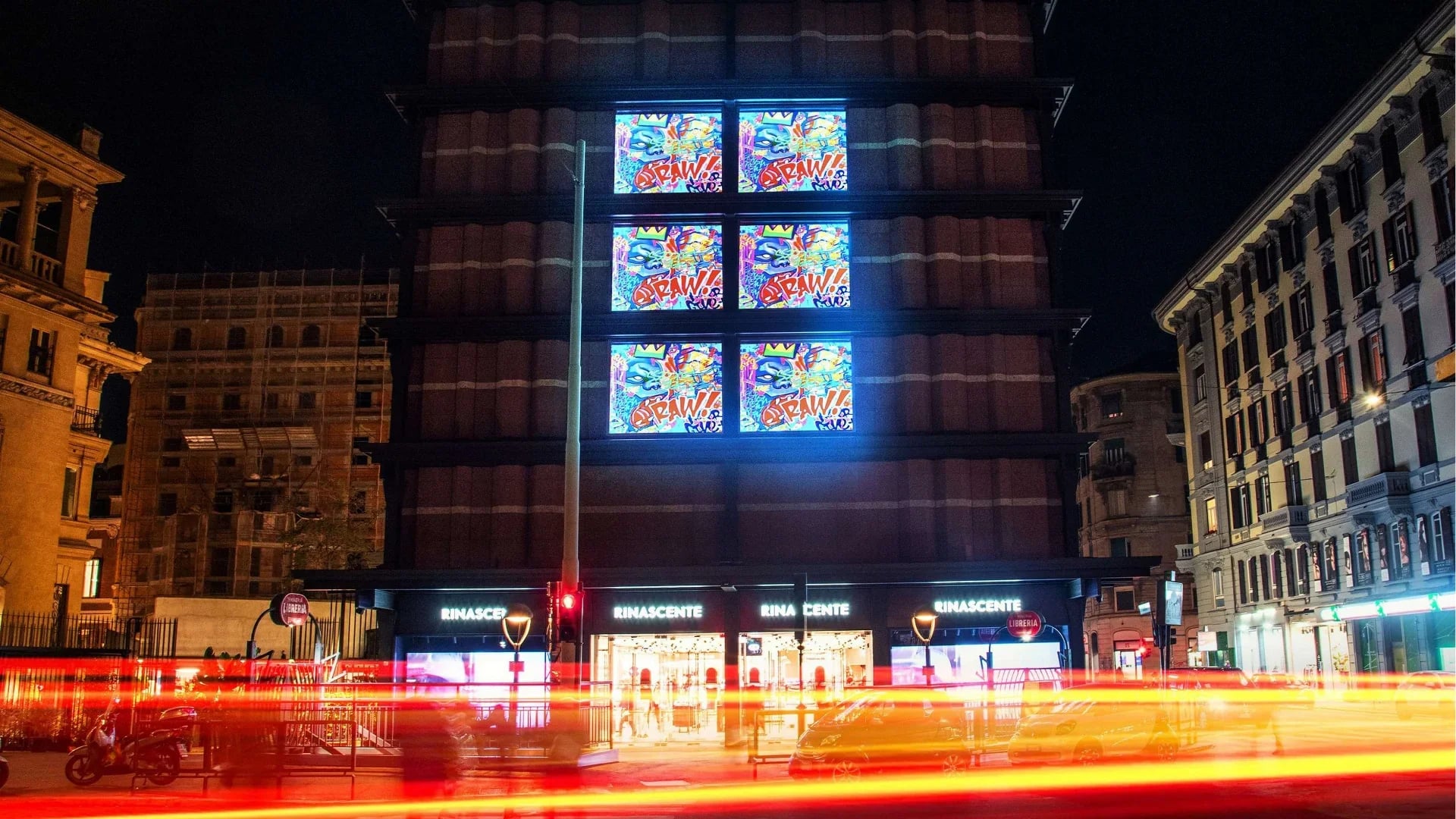 Roma Rinascente - Facciata Maxi Led