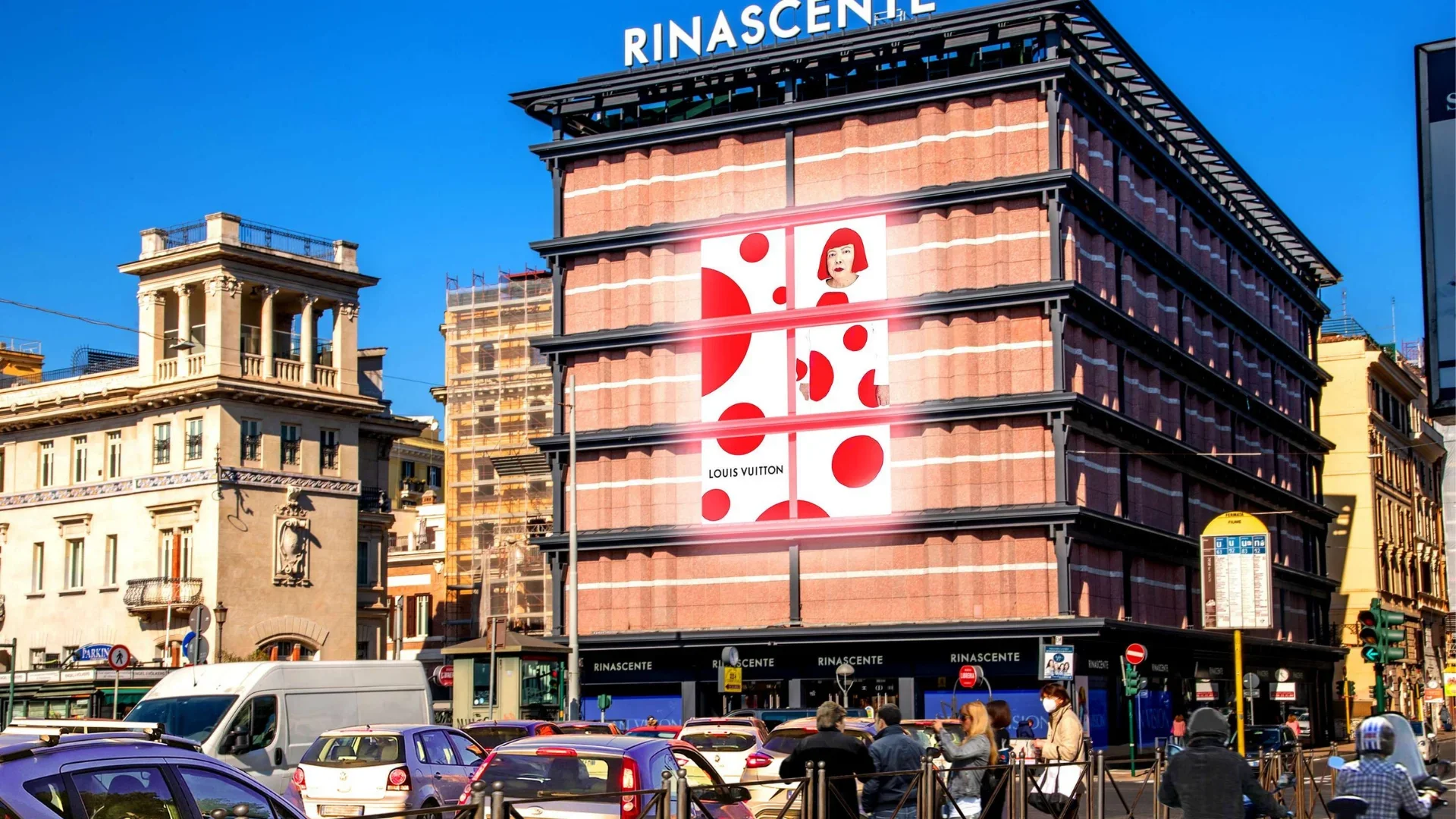 Roma Rinascente - Facciata Maxi Led